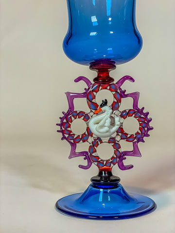 Swan Goblet by Purdy Glass